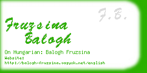 fruzsina balogh business card